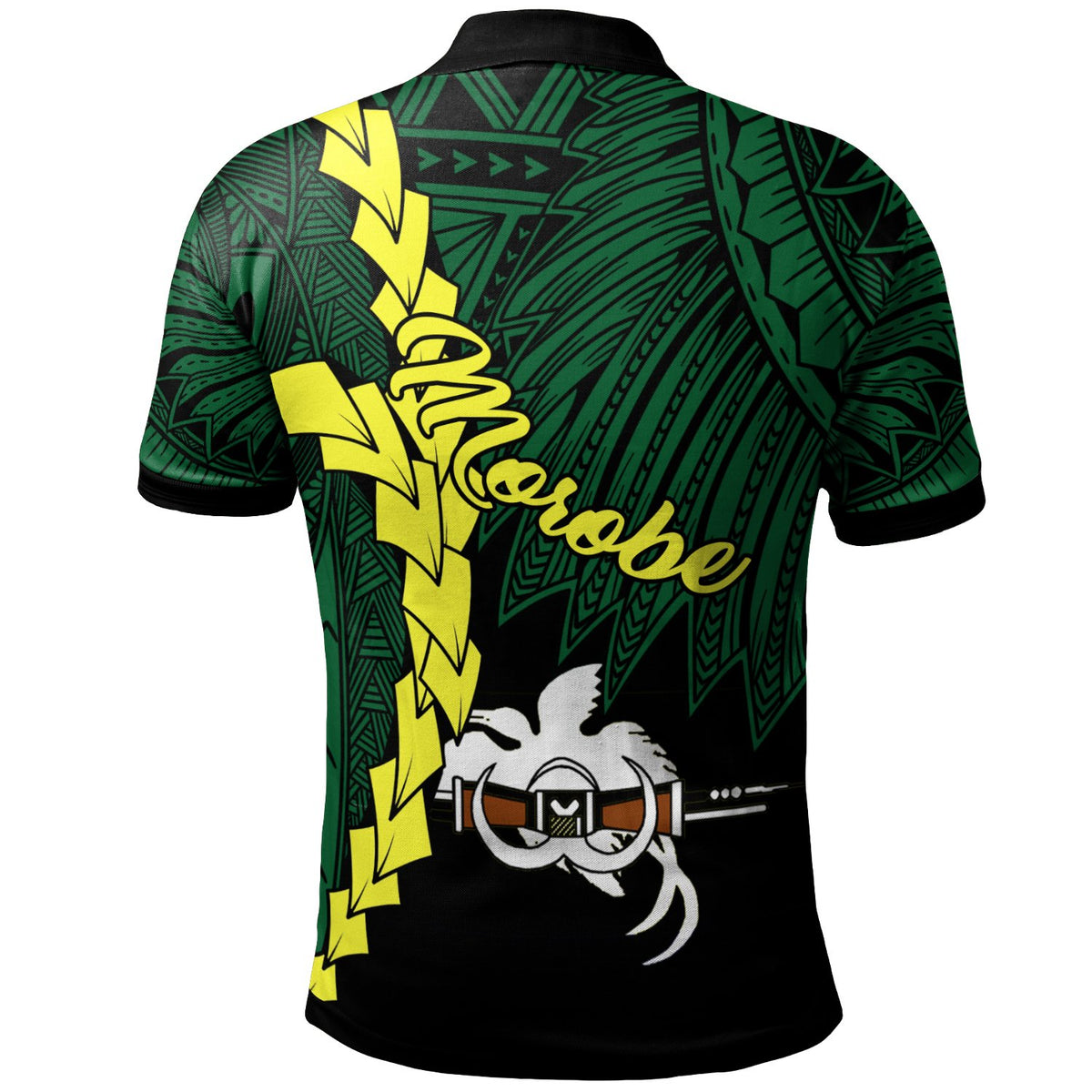 Papua New Guinea Morobe Province Polynesian Custom Polo Shirt Tribal Wave Tattoo - Polynesian Pride