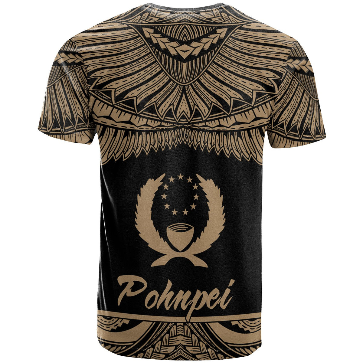 Pohnpei Micronesia Custom T Shirt Micronesia Pride Gold Version - Polynesian Pride