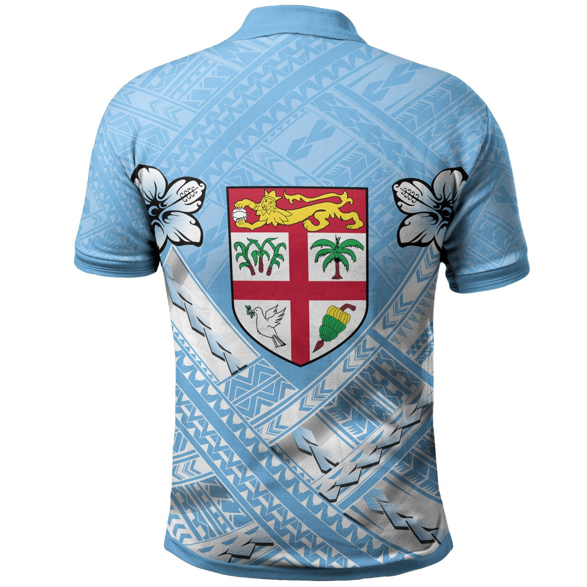 Fiji Custom Polo Shirt Viti Flag Camisole Hibiscus Style - Polynesian Pride
