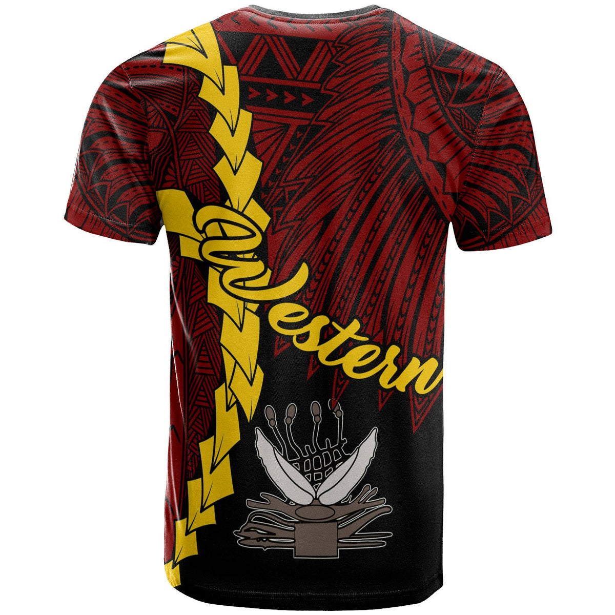 Papua New Guinea Western Province Polynesian Custom T Shirt Tribal Wave Tattoo - Polynesian Pride