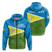Custom Solomon Islands Isabel Province Zip Hoodie Tribal Pattern LT12 Unisex Green - Polynesian Pride
