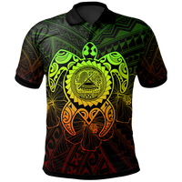 American Samoa Polynesian Polo Shirt Vintage Polynesian Turtle (Reggae) Unisex Reggae - Polynesian Pride