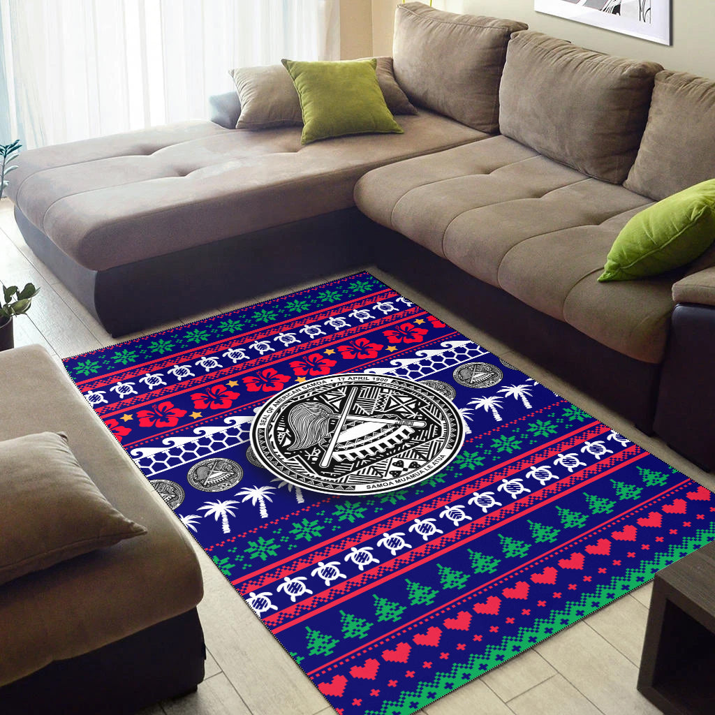 American Samoa Christmas Area Rug - Ugly Christmas - LT12 - Polynesian Pride