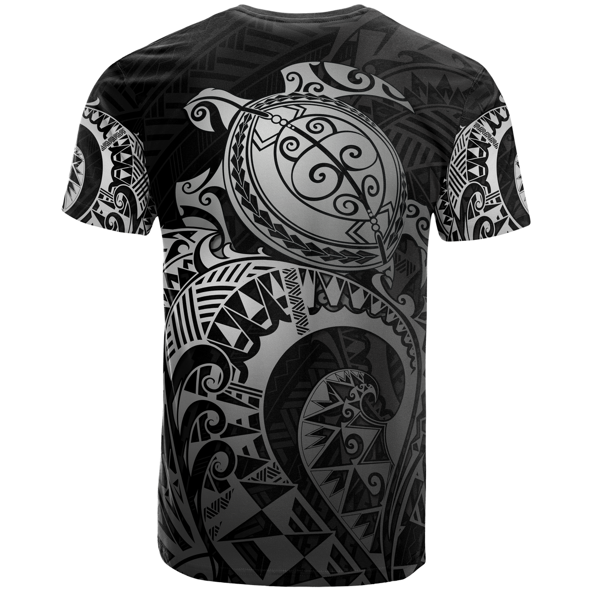 American Samoa T Shirt American Samoan Seal Polynesian Silver Turtle Tattoo - Polynesian Pride