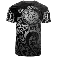 American Samoa T Shirt American Samoan Seal Polynesian Silver Turtle Tattoo - Polynesian Pride