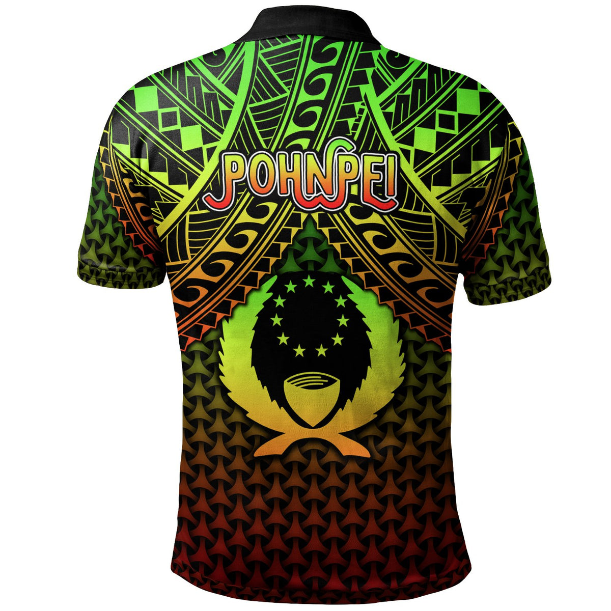 Polynesian Pohnpei Polo Shirt Reggae Vintage Polynesian Patterns - Polynesian Pride