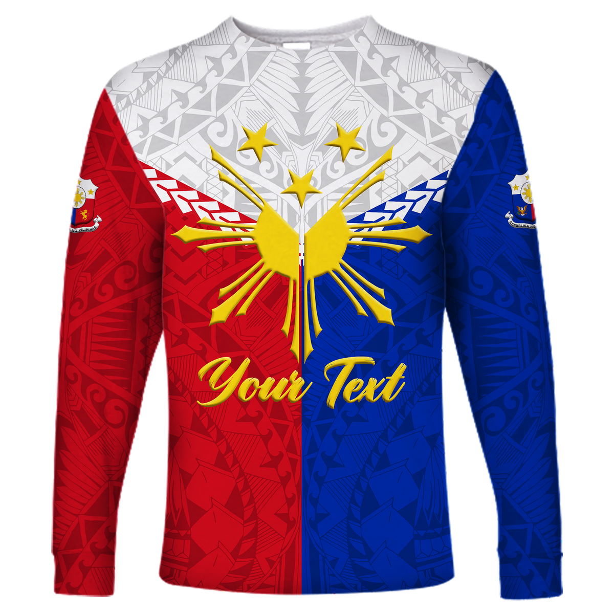 (Custom Personalised) The Philippines Legend Long Sleeve Shirt - LT12 Unisex Red - Polynesian Pride