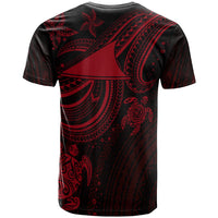 Tokelau Custom T Shirt Red Turtle - Polynesian Pride