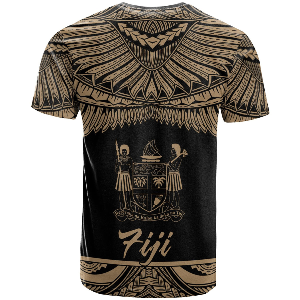 Fiji Polynesian T Shirt Fijian Pride Gold Version - Polynesian Pride