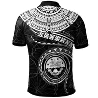 Federated States of Micronesia Polynesian Custom Polo Shirt FSM Waves (White) - Polynesian Pride