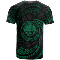Federated States of Micronesia T Shirt Green Tribal Wave - Polynesian Pride