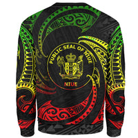 Niue Polynesian Sweater - Reggae Tribal Wave - Polynesian Pride
