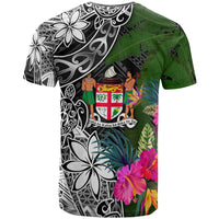Fiji T Shirt Turtle Plumeria Banana Leaf Crest - Polynesian Pride
