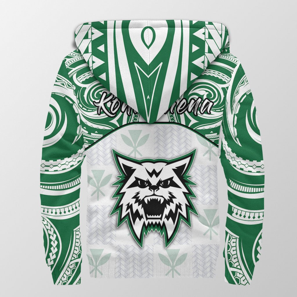 Hawaii Sherpa Hoodie - Kanaka Konawaena High School Sherpa Hoodie Demodern Style AH - Polynesian Pride