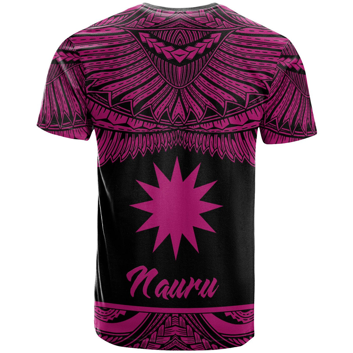 Nauru Polynesian T Shirt Nauru Pride Pink Version - Polynesian Pride