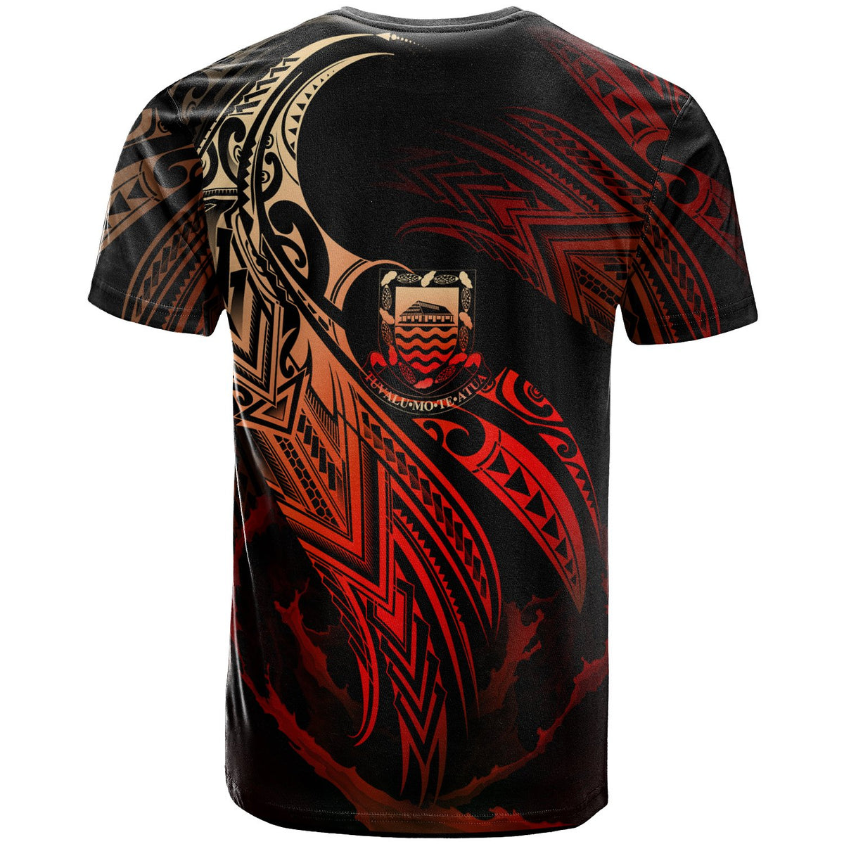 Tuvalu Polynesian T Shirt Tuvaluan Legend Red Version - Polynesian Pride