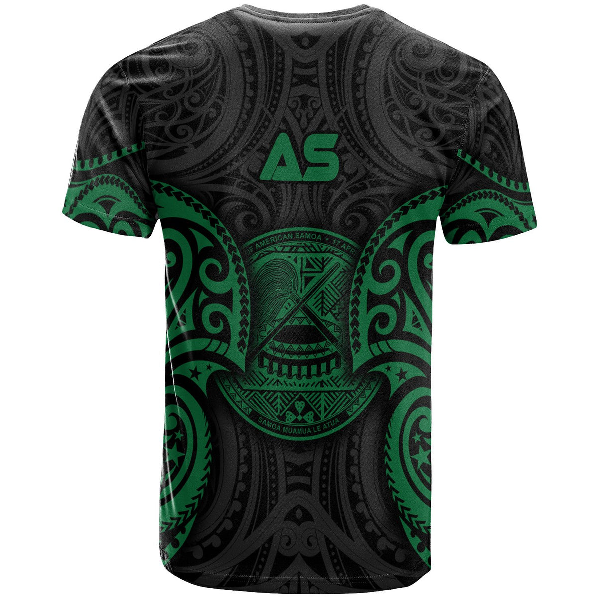 American Samoa Polynesian T Shirt American Samoa Spirit Green - Polynesian Pride