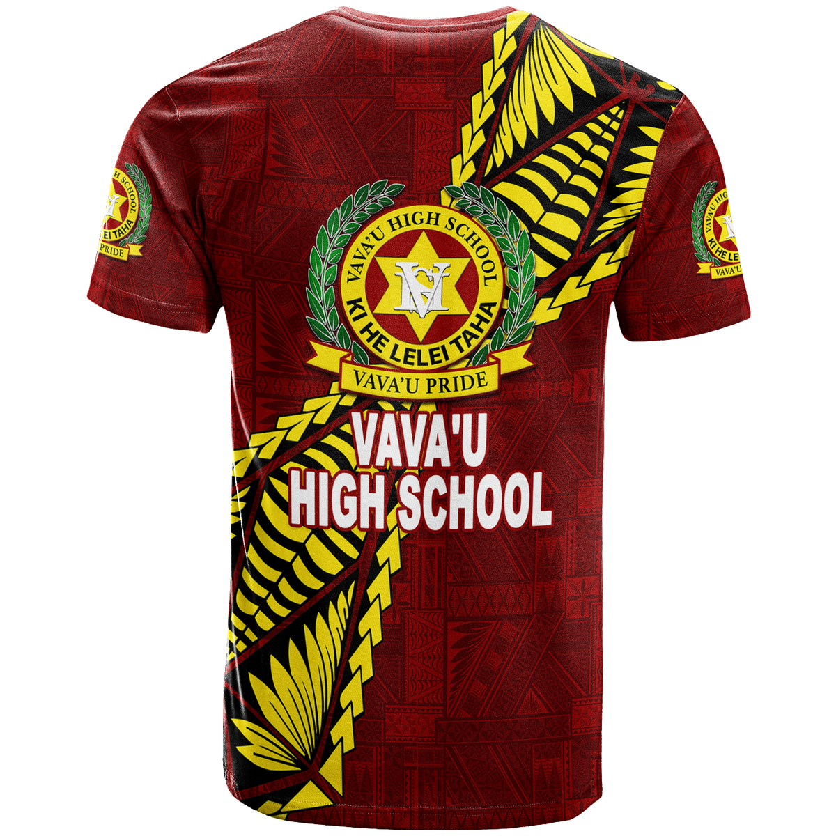 Tonga Vavau High School Tongan Patterns T Shirt LT12 - Polynesian Pride