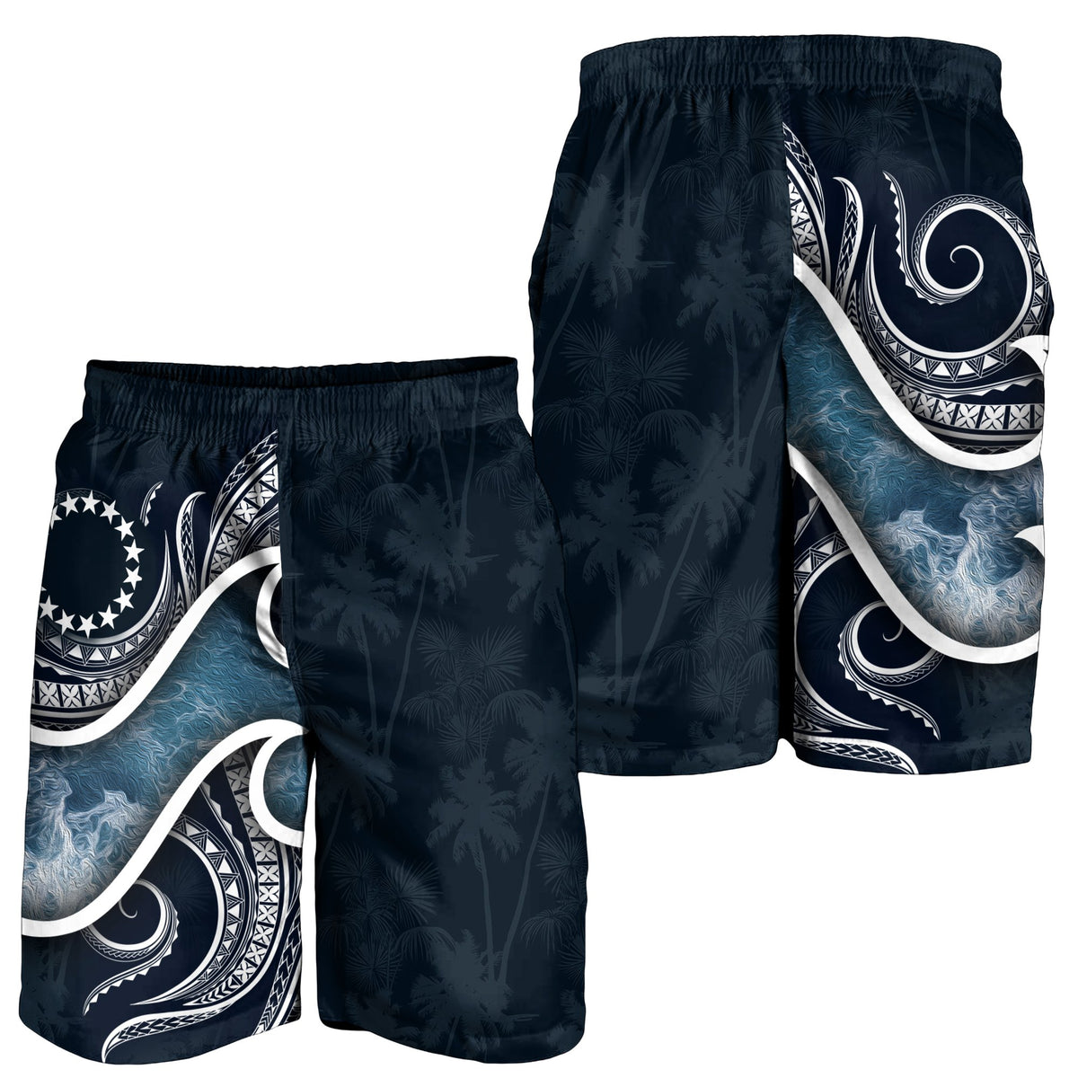 Cook Islands Polynesian Men's Shorts - Ocean Style - Polynesian Pride