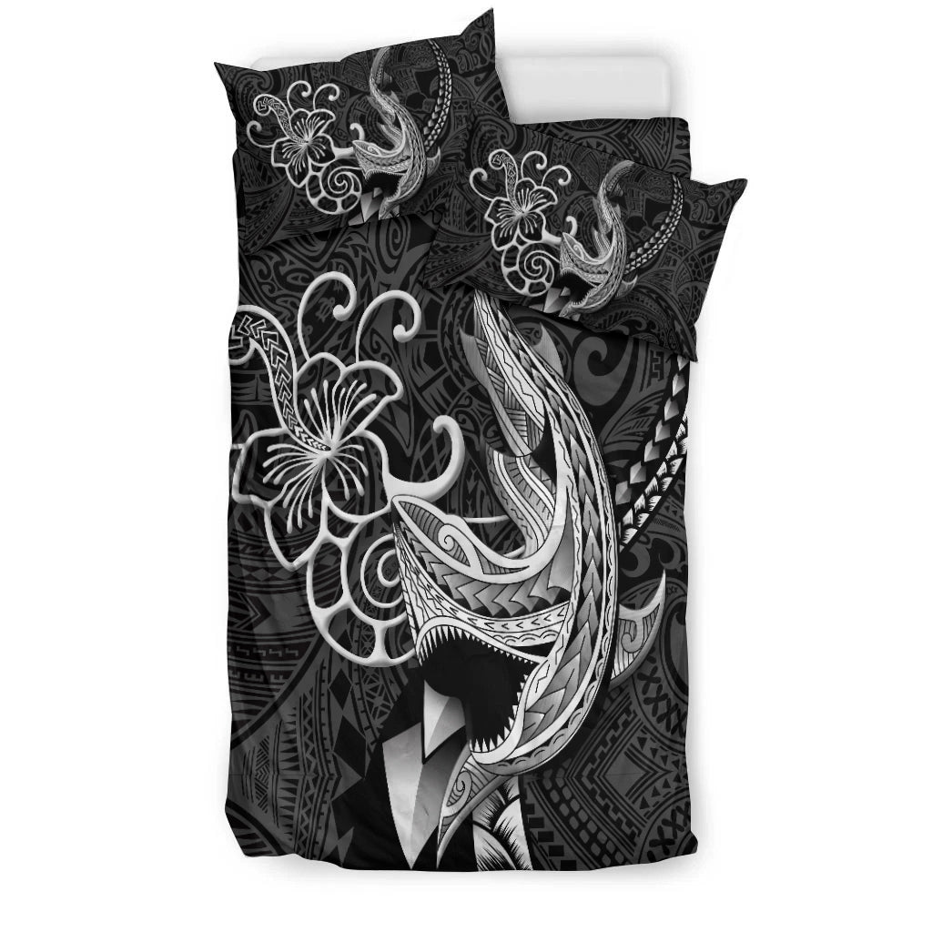 Polynesian Shark Tattoo Hawaii Tribal Bedding Set - LT12 - Polynesian Pride