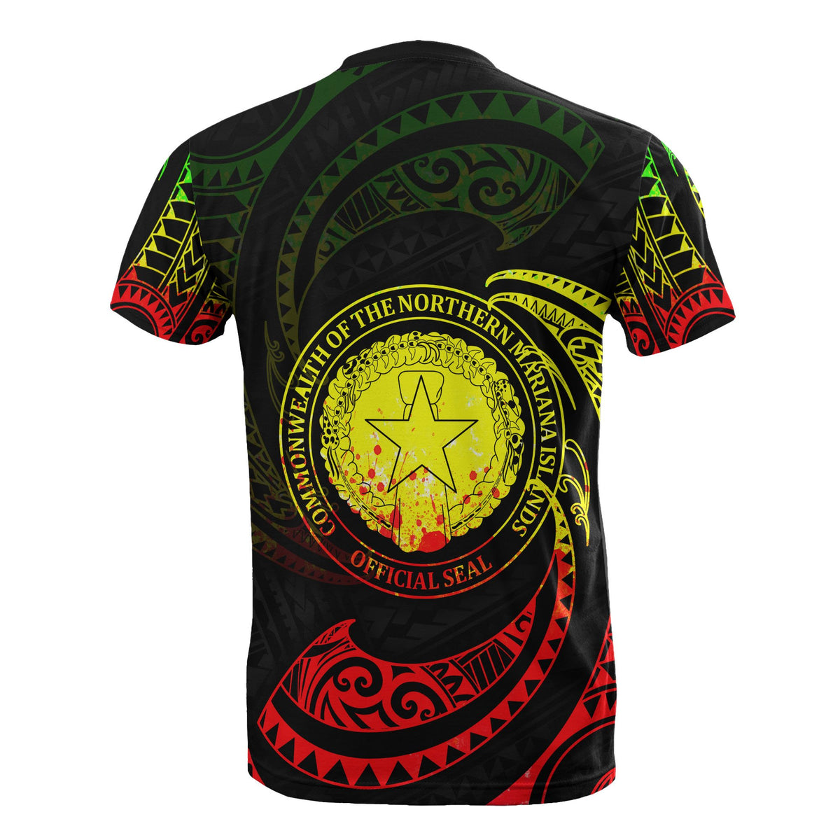 Northern Mariana Islands Polynesian T Shirt Reggae Tribal Wave - Polynesian Pride