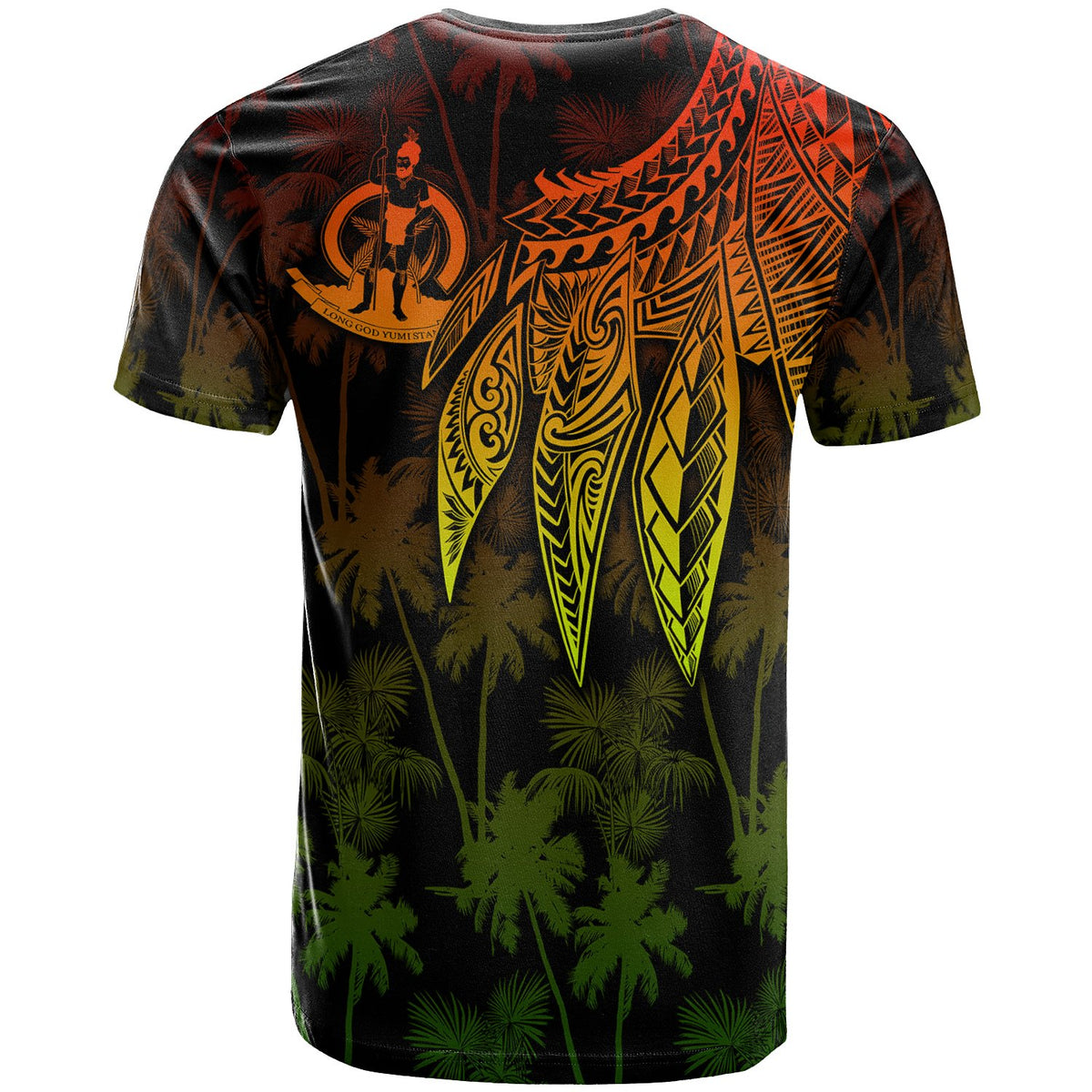 Vanuatu T Shirt Polynesian Wings (Reggae) - Polynesian Pride