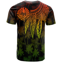 Tahiti Custom T Shirt Polynesian Wings (Reggae) - Polynesian Pride