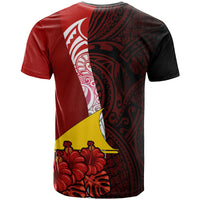 Tokelau Polynesian T Shirt Coat of Arm With Hibiscus - Polynesian Pride