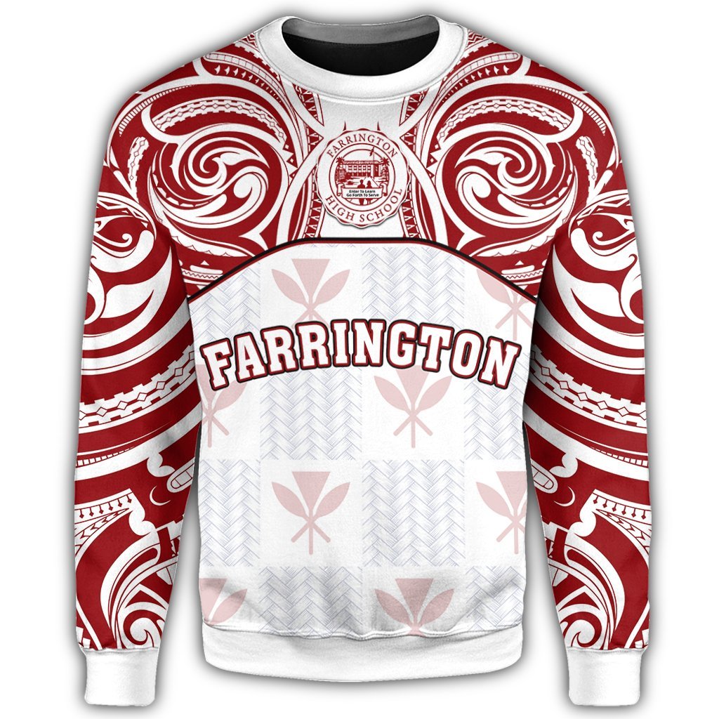 hawaiiSweat Shirt - Kanaka Farrington High School Sweat Shirt Demodern Style AH - Polynesian Pride