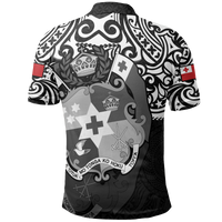 Tonga Polo Shirt Tongan FLag Coat Of Arms Pride (White) - Polynesian Pride