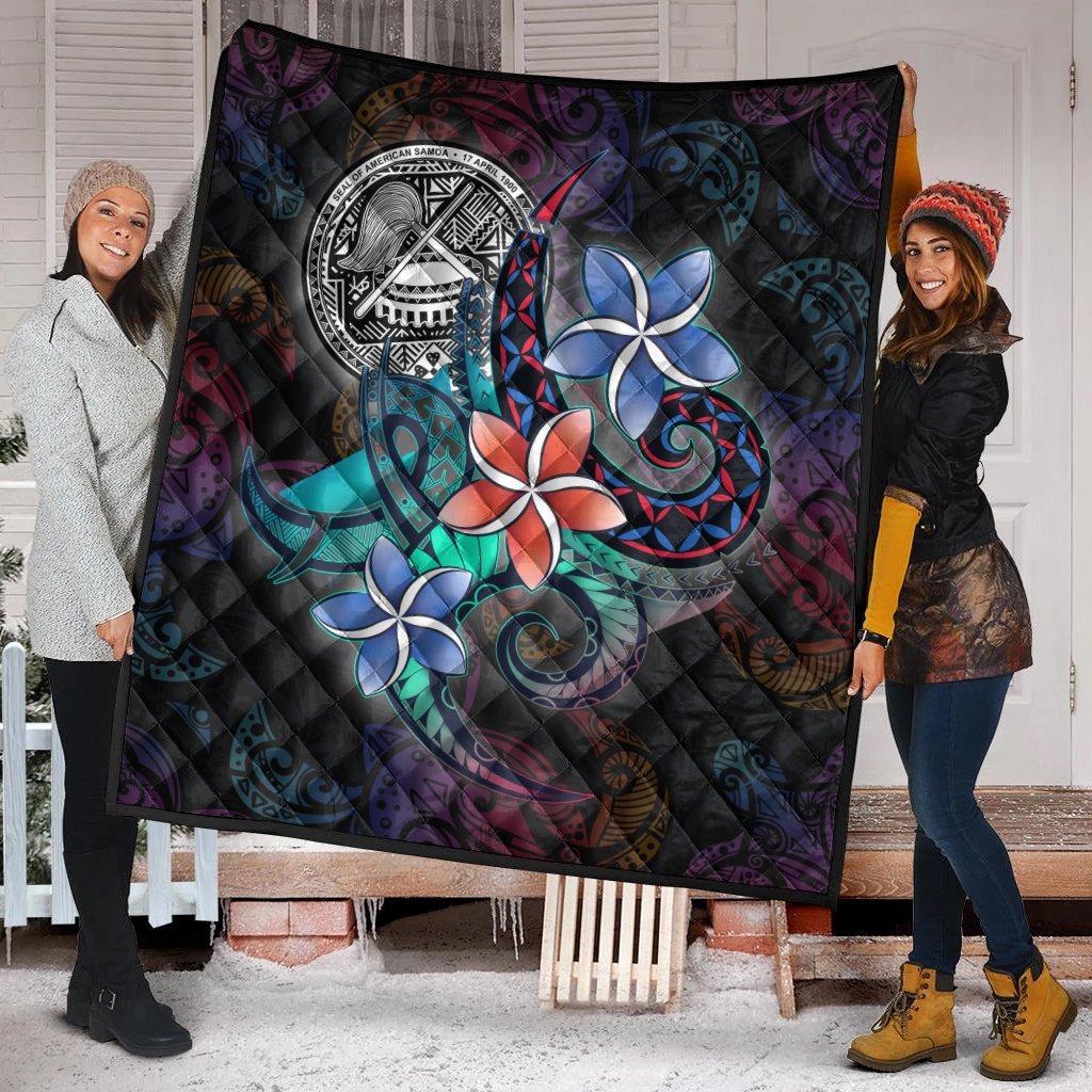 American Samoa Quilt - Plumeria Flowers Style - Polynesian Pride