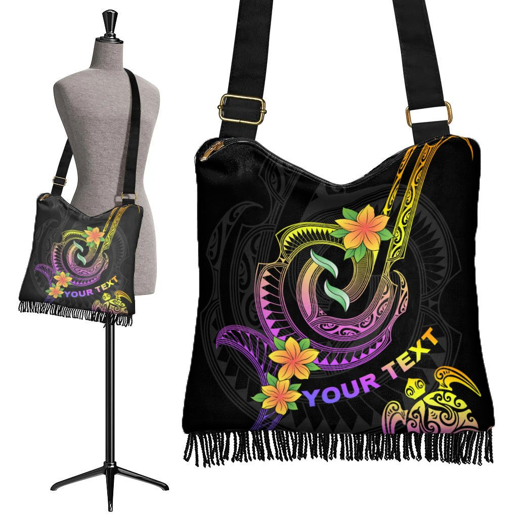 Polynesian Boho Handbag - Plumeria Flowers with Spiral Patterns - Polynesian Pride