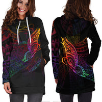 Tokelau Hoodie Dress - Butterfly Polynesian Style - Polynesian Pride