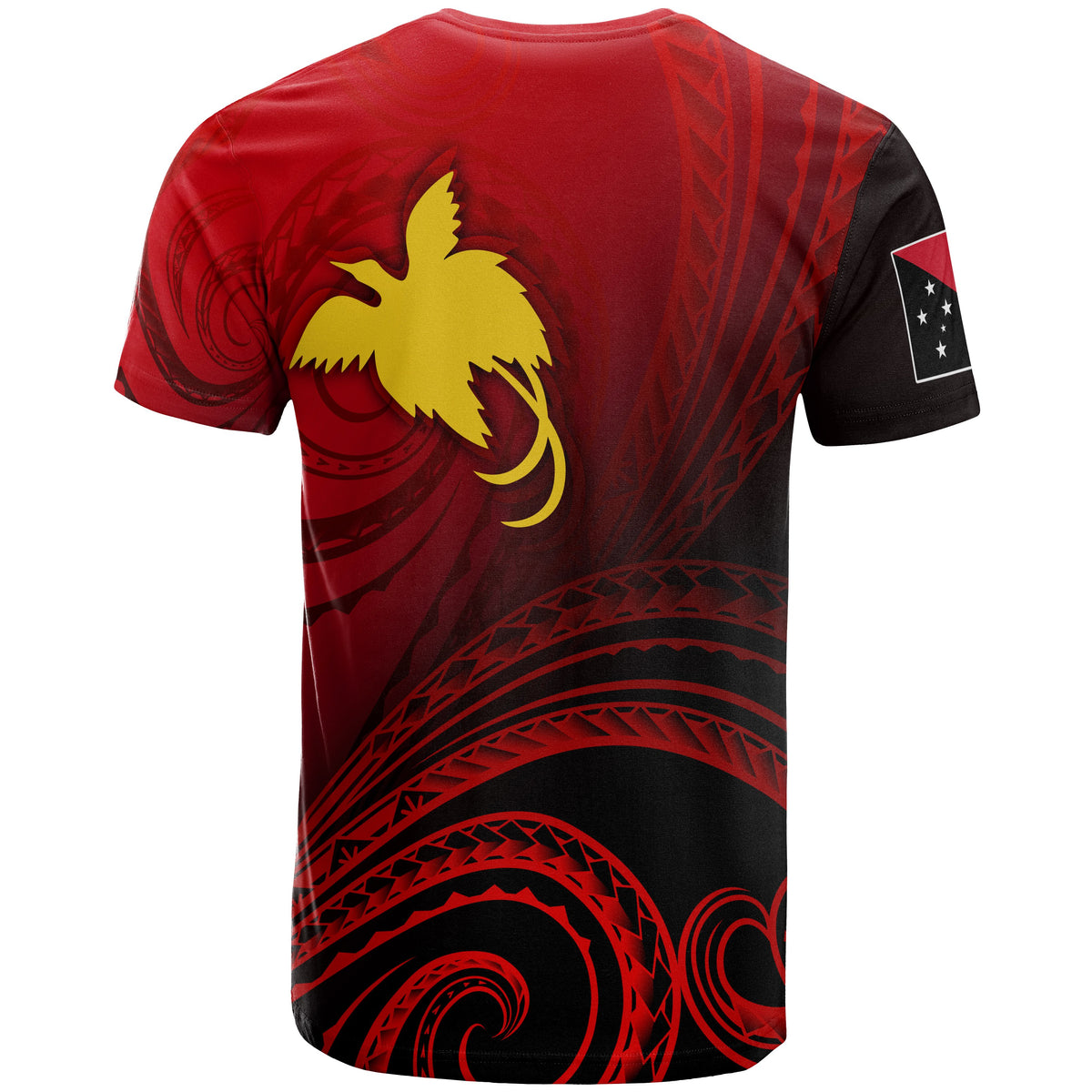 Papua New Guinea T Shirts Raggiana Bird of Paradise Polynesian Patterns - Polynesian Pride