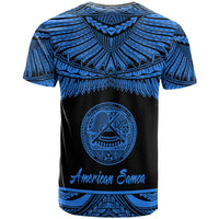 American Samoa Polynesian Custom T Shirt American Samoan Pride Blue Version - Polynesian Pride