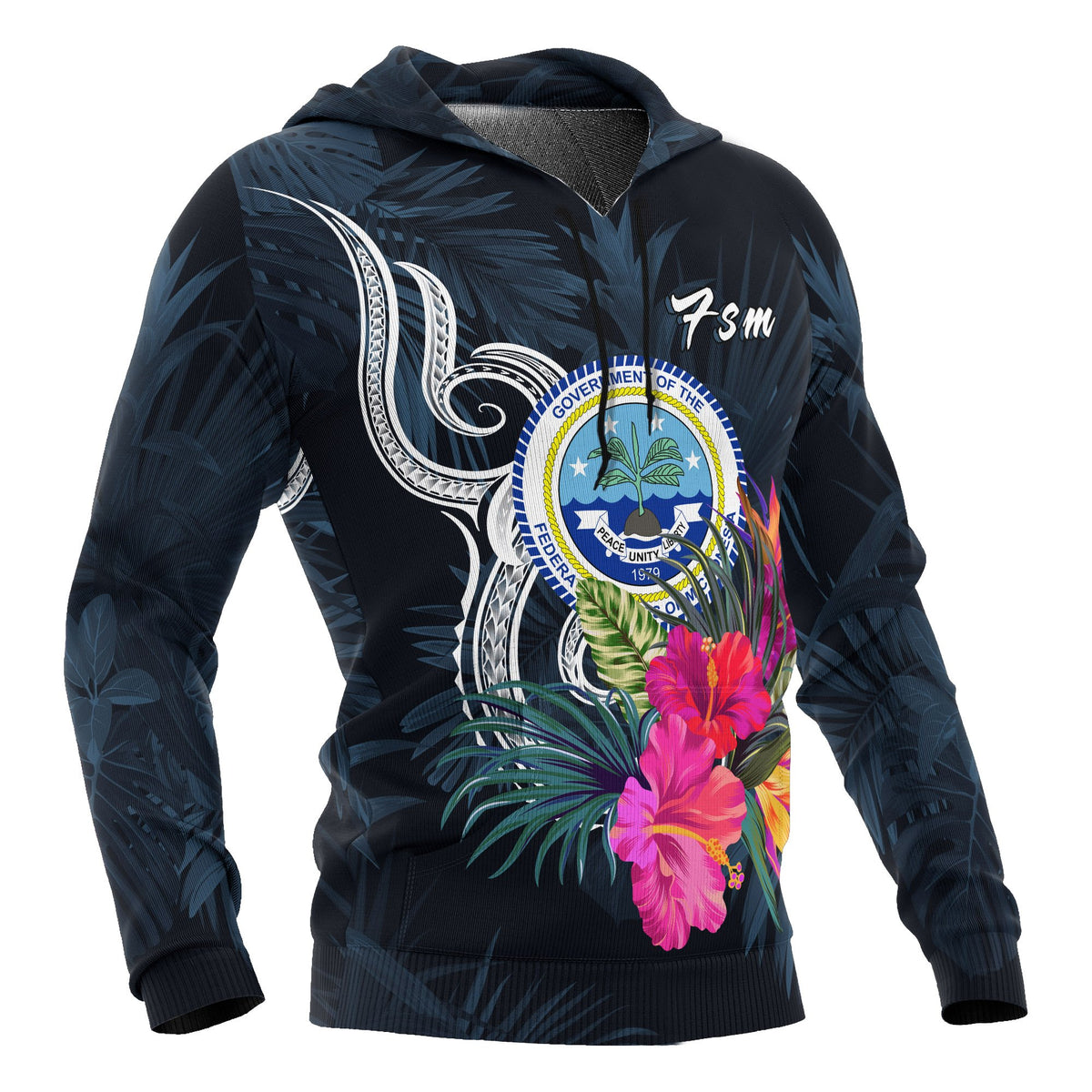 Federated States of Micronesia Hoodie Tropical Flower - Polynesian Pride