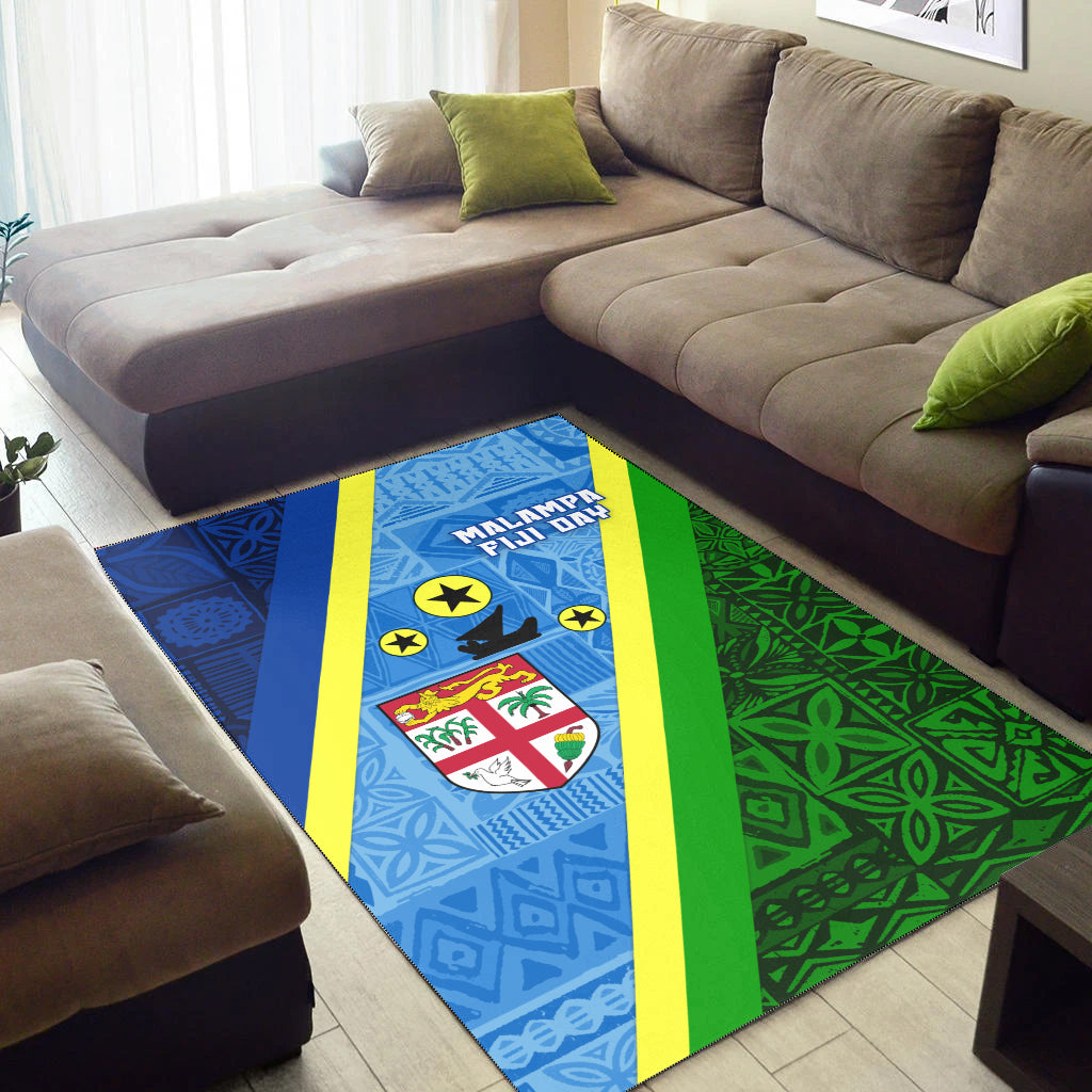 Vanuatu Malampa Fiji Day Area Rug - Combine Flag Design LT4 - Polynesian Pride