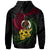 Vanuatu Hoodie Flag Spiral Pattern Hibiscus - Polynesian Pride