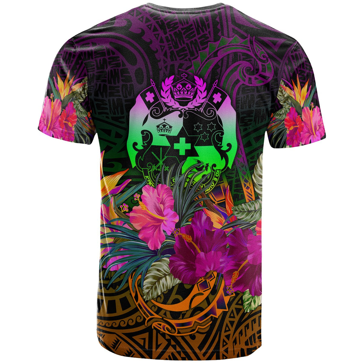 Tonga Polynesian Custom T Shirt Summer Hibiscus - Polynesian Pride
