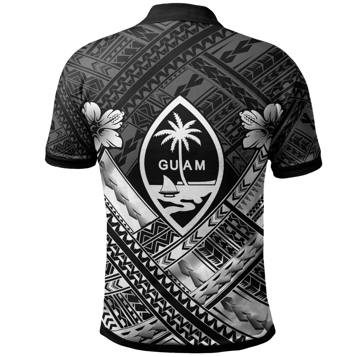 Guam Polynesian Polo Shirt Guam White Seal Camisole Hibiscus Style - Polynesian Pride