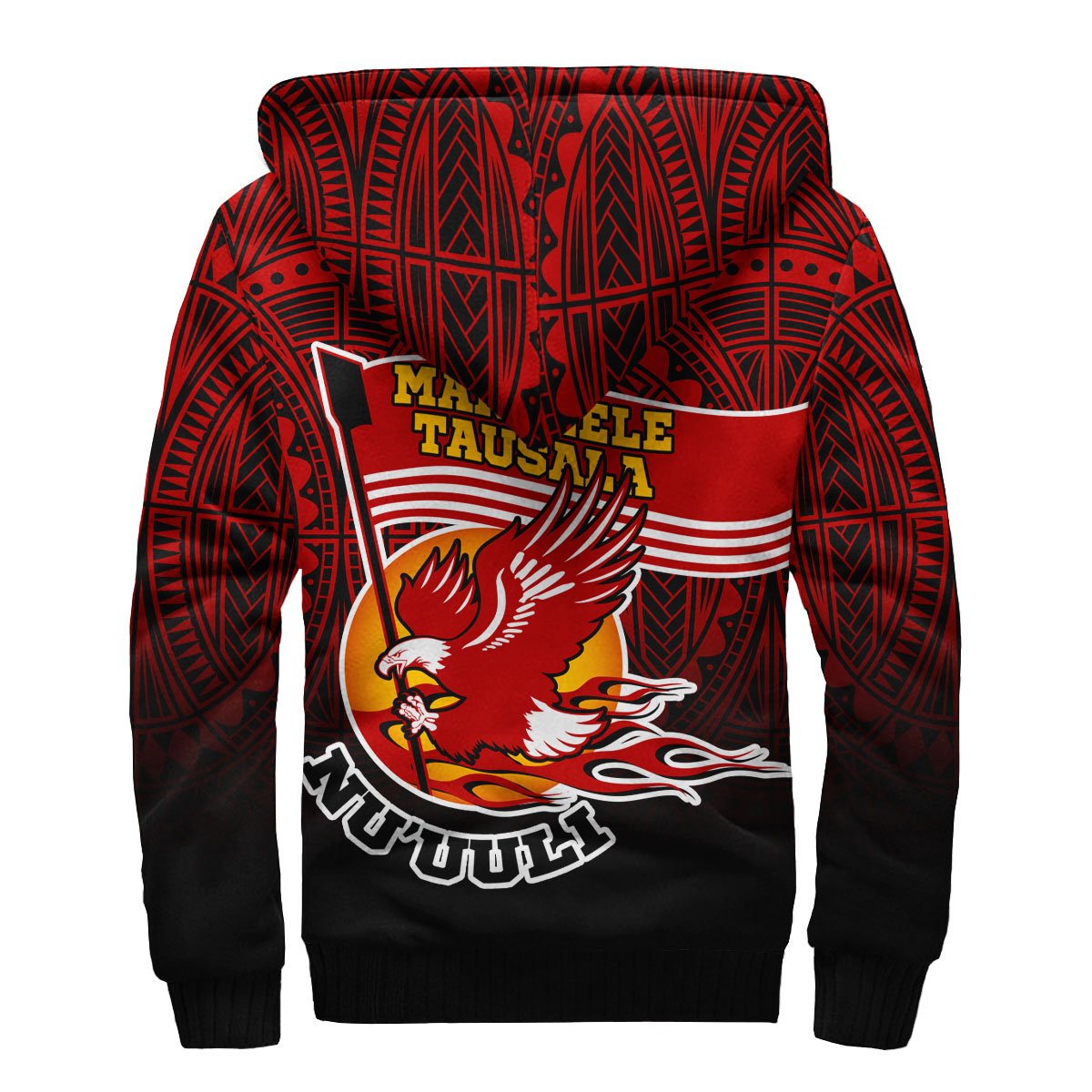 American Samoa Sherpa Hoodie - Manulele Tausala Nuuuli (Ver 2) - Polynesian Pride