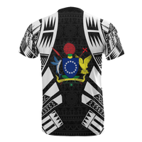 Cook Islands T Shirt Polynesian Coat of Arms Polynesian Tattoo Style - Polynesian Pride
