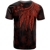Fiji T Shirt Polynesian Wings (Red) - Polynesian Pride