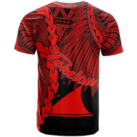 Tokelau Polynesian Custom T Shirt Tribal Wave Tattoo Red - Polynesian Pride