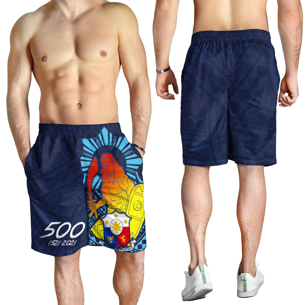 Philippines Men's Shorts - King Lapu Lapu - Polynesian Pride