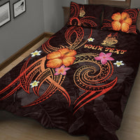 New Caledonia Polynesian Personalised Quilt Bed Set - Legend of New Caledonia (Red) - Polynesian Pride