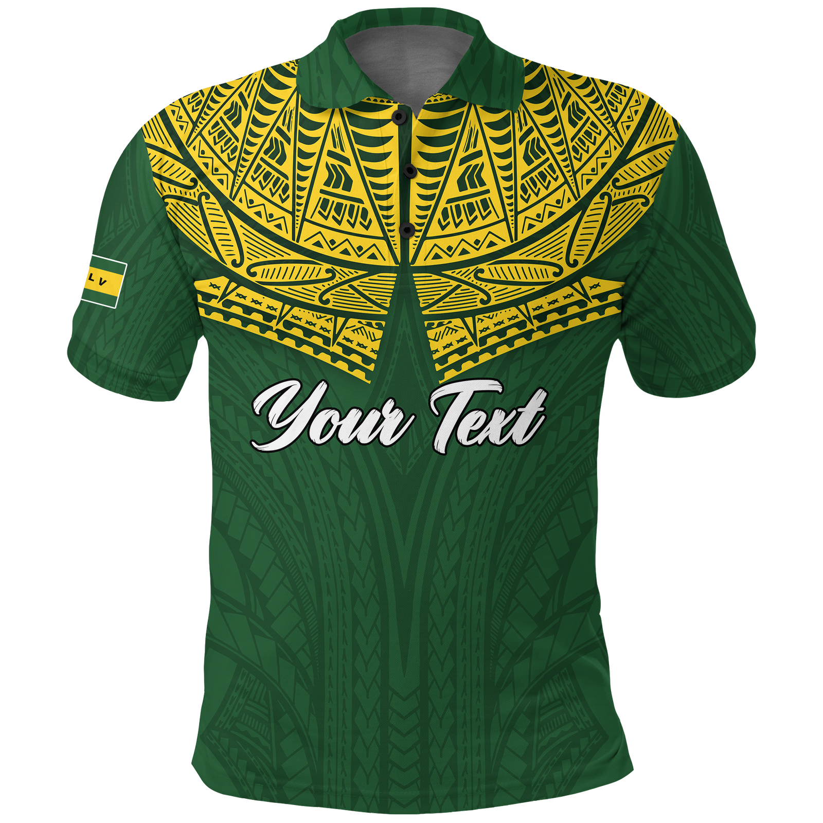 Custom Society Islands Pride Polo Shirt LT12 Unisex Green - Polynesian Pride