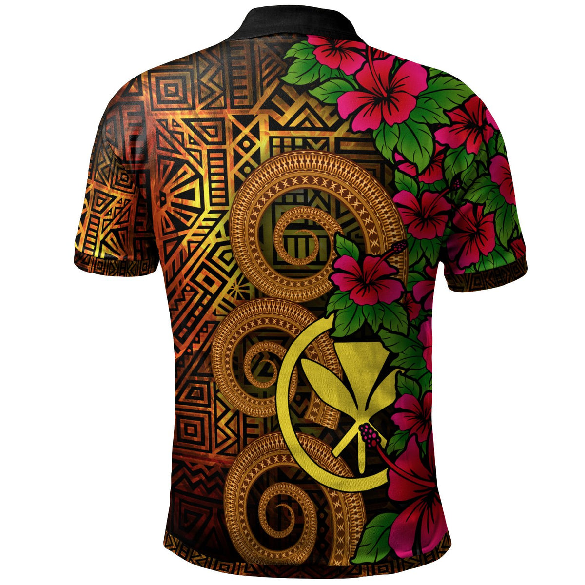 Hawaii Polynesian Custom Polo Shirt Hibiscus Vintage - Polynesian Pride
