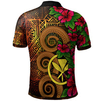 Hawaii Polynesian Custom Polo Shirt Hibiscus Vintage - Polynesian Pride
