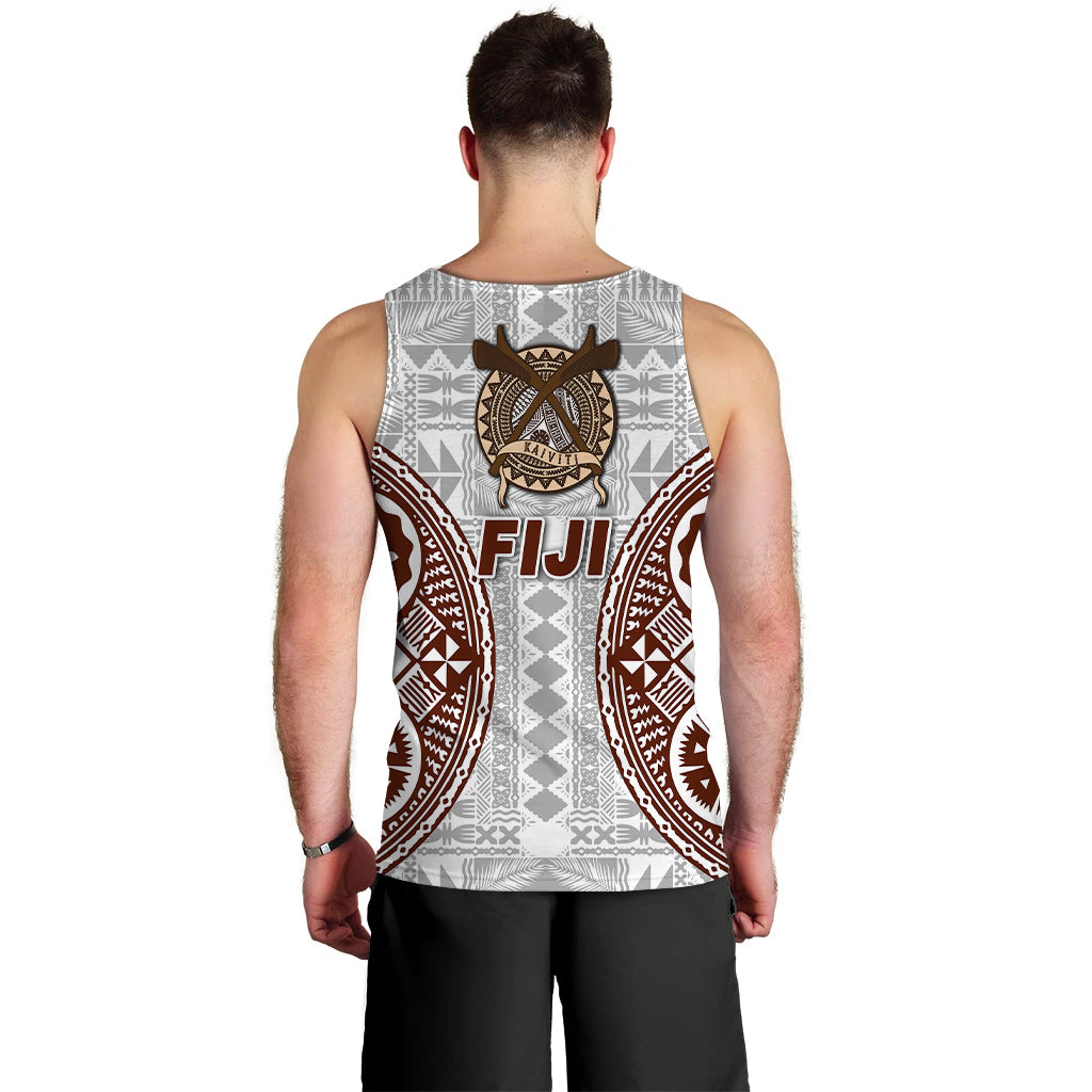 Fiji Kaiviti Tapa Pattern Men Tank Top - LT12 - Polynesian Pride